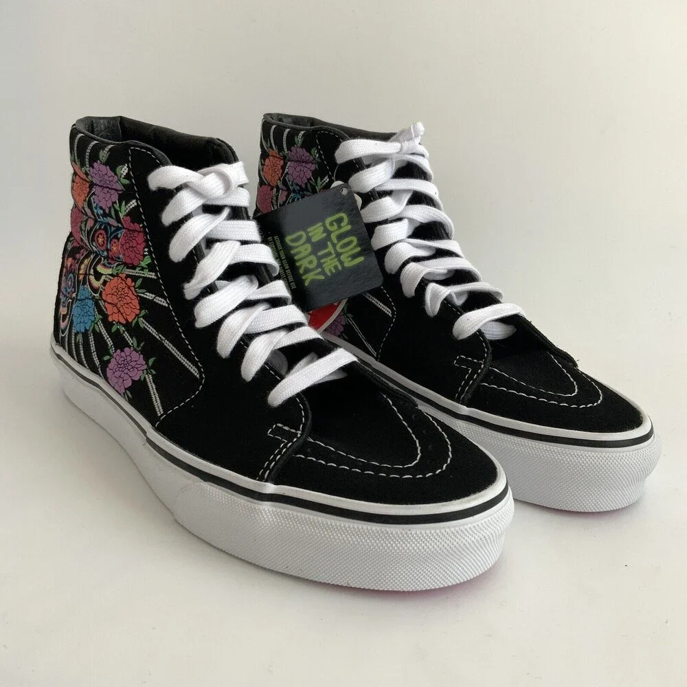 New Glow In The Dark Vans SK8-Hi Dia De Muertos 2022 Sneakers 7